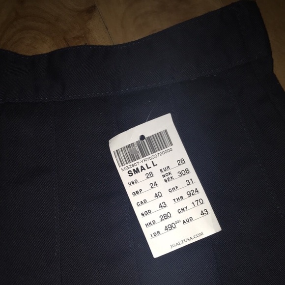 Navy Blue Dana Pleated Skirt - Picture 3 of 3